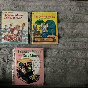 Bundle of 3 Mouse Themed A Little Golden Books